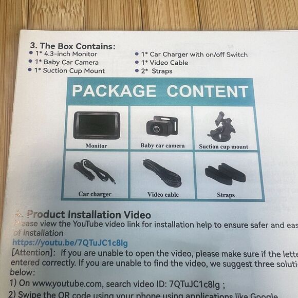 Rohent Baby Car Camera with Display HD 1080P Baby Car Mirror 5 Mins Easy Crystal - Picture 6 of 8